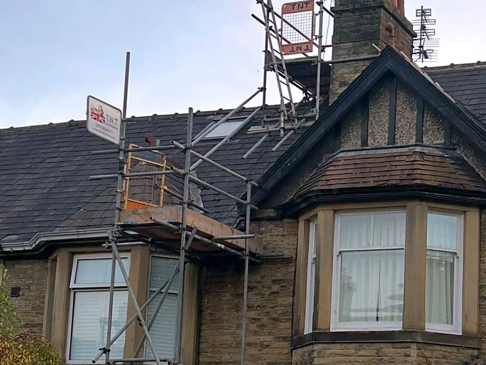 Recent scaffolding work near Clitheroe