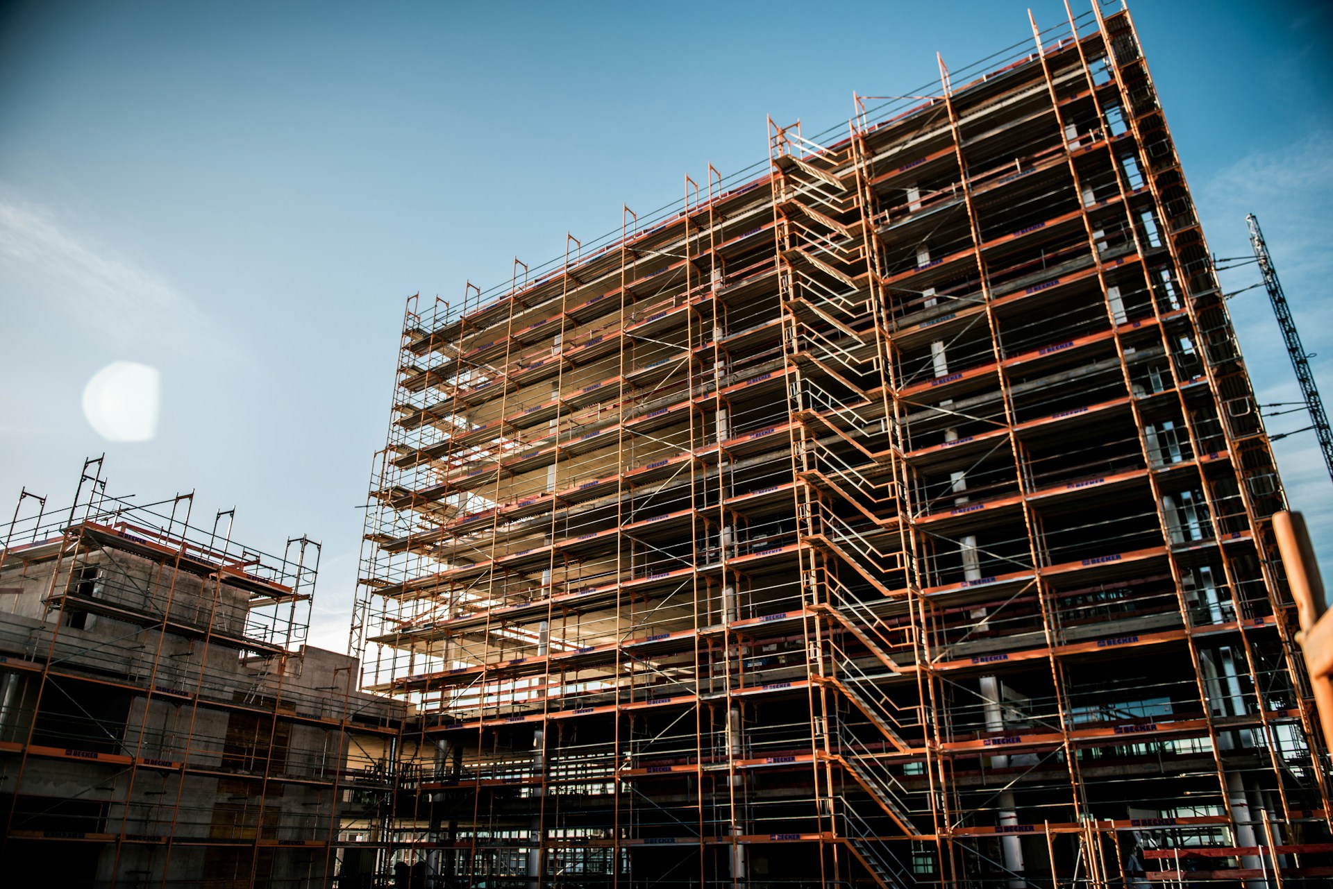 A TNT scaffolder on site